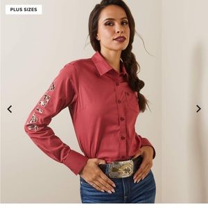 Ariat Western Shirt - Wrinkle Resist Team Kirby Stretch Shirt